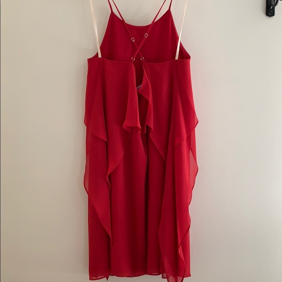 Red Dress with Ruffles - Picture 3 of 5